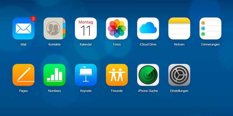 Im Webbrowser kann iCloud ebenfalls genutzt und konfiguriert werden. (Thomas Joos / Apple)