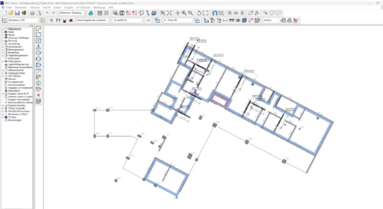 Ermittlung des vertikalen Lastabtrags im Gebäudemodell GEO.(Bild: Tim Kullmann)