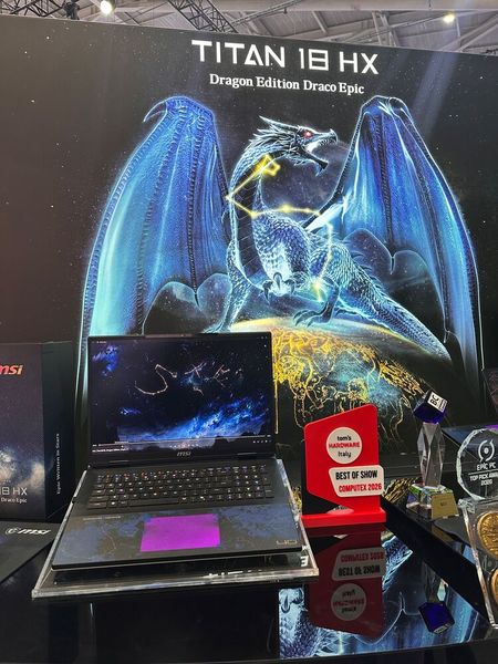 Die MSI Titan 18 HX Dragon Edition Draco Epic erhielt auch eine Auszeichnung. (Bild: Vogel IT-Medien)
