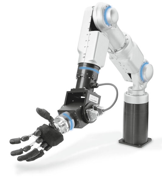 MRK-Roboter sollen leicht und beweglich sein – dabei können Leichtbaulager aus dem 3D-Drucker helfen. (Franke)