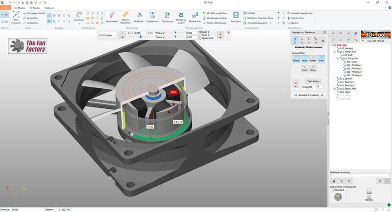 In Version 14 des CAD-Viewers und Konverters 3D-Tool des gleichnamigen Unternehmens wurde die Benutzerfreundlichkeit optimiert. (3D-Tool)