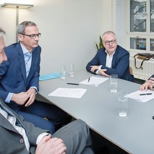 V.l.n.r. Klaus Wellershoff, Peter Dietrich, Urs Berner und Oliver Müller.