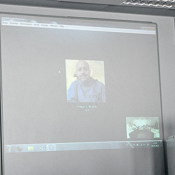 Eine Premiere: Beiratsmitglied Dr. Philip Müller von CSC wurde via Skype zugeschaltet (Foto: mk)