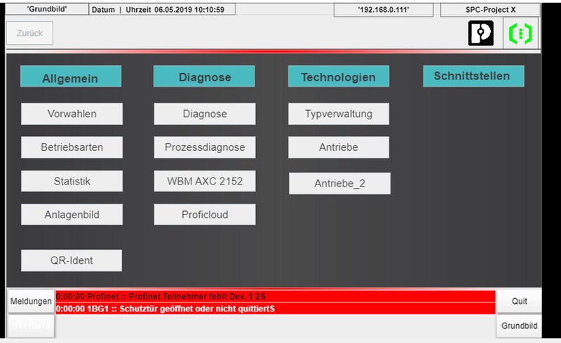 Standardisierte Visualisierungen: Die ausgearbeitete und bewährte Oberfläche sorgt für eine schnelle und intuitive Bedienung.