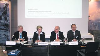 Reimund Scherff, Dr. Monika Mattern-Klosson, Thomas Kaeser und VDMA-Fachverbandsgeschäftsführer Christoph Singrün präsentierten aktuelle Zahlen. Bild: Itasse (Archiv: Vogel Business Media)