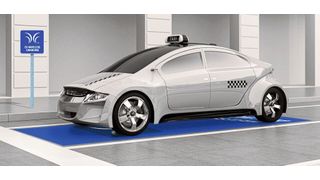 Praktisch: Mit WiTricity-Ladesystemen lassen sich Elektroautos kontaktlos laden.  (WiTricity)