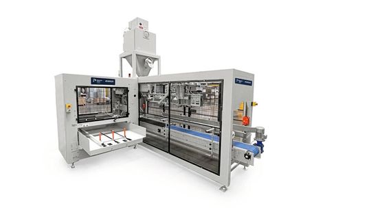 Die Verpackungslösung deckt die Marktnachfrage nach einer flexiblen, qualitativ hochwertigen, genauen und dennoch kostengünstigen automatischen Absacklösung ab.(Bild:  Bühler)