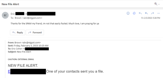 Ein Link in der Vorlage von Attack Simulation Training führte ihn zu einer nicht existierenden Confluence-Seite.(Eye Security)