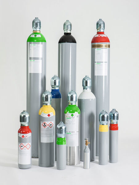 Abb. 3: Für kleinere, spezialisierte Anwendungen bietet Praxair eine umfassende Palette von Gasen in Druckgasflaschen und Tanks. (Martin Leclaire/Praxair)