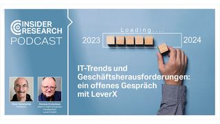 "IT-Trends und Geschäftsherausforderungen: ein offenes Gespräch mit LeverX", ein Interview von Oliver Schonschek, Insider Research, mit Clemens Kretschmer von LeverX. (Bild: Vogel IT-Medien / LeverX / Schonschek)