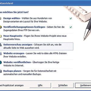 Funktionell. Bei „web to date“ sorgt ein kleines Menüfenster für viel Übersicht. Hierüber lassen sich komplexe Funktionen steuern