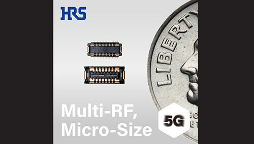 Beim BM46 von Hirose handelt es sich ist einen Multi-RF-fähigen Board-to-Board-Connector, der für 5G-Wearables, tragbare Geräte und Mobiltelefone entwickelt wurde. Dank der Multi-RF-Fähigkeit lassen sich mehrere HF- und Signalkonnektoren, die für 5G-Anwendungen benötigt werden, in einem einzigen Konnektor kombinieren. Das spart Platz und ermöglicht den Bau kleinerer Geräte. (Bild: Hirose)
