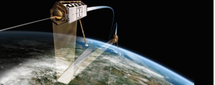 Die Erdbeobachtungsmissionen TerraSAR-X und TanDEM-X (Bild: DLR)
