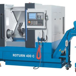 Die Schrägbett-Drehmaschinen Roturn CNC gilt als Topmodell der Baureihe. Speziell die von Knuth hier gezeigte Roturn 400 C überzeuge durch hohe Antriebsleistung, umfangreiches Standardzubehör und ein herausragendes Preis-Leistungs-Verhältnis, wie Knuth sagt.