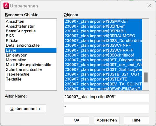 Bild 6: Textstil der ursprünglichen Zeichnung „Standard“ in der neuen Zeichnung nach Binden-Binden.(Bild:  Wilfried Nelkel)