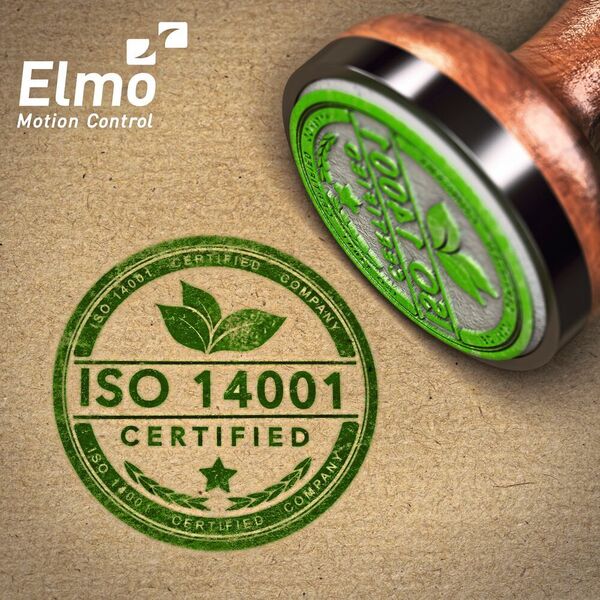 L'octroi de la certification ISO 14001 confirme la capacité d'Elmo à gérer, surveiller et contrôler efficacement les performances de son système de gestion de l'environnement. (Elmo Motion Control)