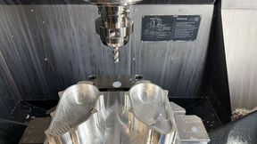 Recent cutting trials in partnership with Kennametal and Autodesk reseller DSI compared Module Works SmartRoughing (left) versus Module Works Adaptive Roughing (right).  (Source: Module Works )