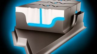 3D-Effekt: Die Profilrillen des Conti TS 860 erweitern sich zu einem Kanal, der Wasser ableitet. (Foto: Continental)