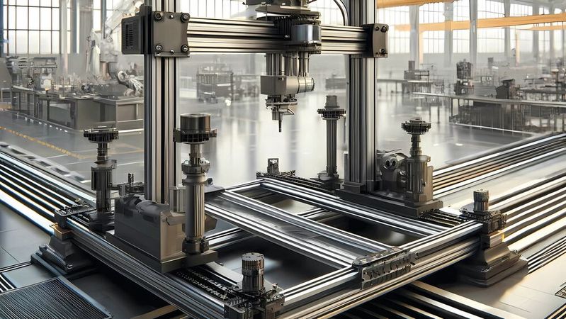 Abb 5: KI-generiertes Bild eines Drei-Achsen Roboters zur Illustration (generiert mit OpenAI Dall-E).(Bild:  KI-generiert)