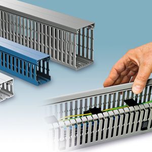 Halogenfreie Verdrahtungskanäle sind in unterschiedlichen Farben verfügbar.