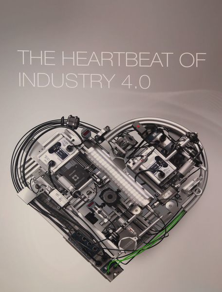 SINDEX 2016, une image marquante symbolisant l'avenir, «The Heartbeat of Industry 4.0» le coeur bat au rythme de l'industrie 4.0. (JR Gonthier)