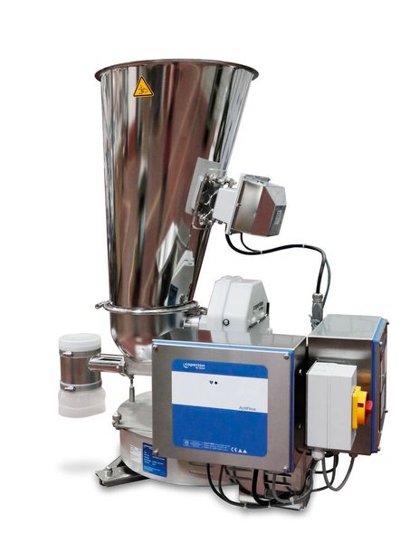 Der Dosierer Coperion K-Tron K2-ML-D5-T35 ist mit der elektronischen Druckkompensation EPC (Electronic Pressure Compensation) und der Acti-Flow-Schüttgut-Fließhilfe ausgestattet – er eignet sich für alle Dosieranwendungen, die häufige Materialwechsel und eine gute Reinigbarkeit erfordern. (Bild: Coperion)