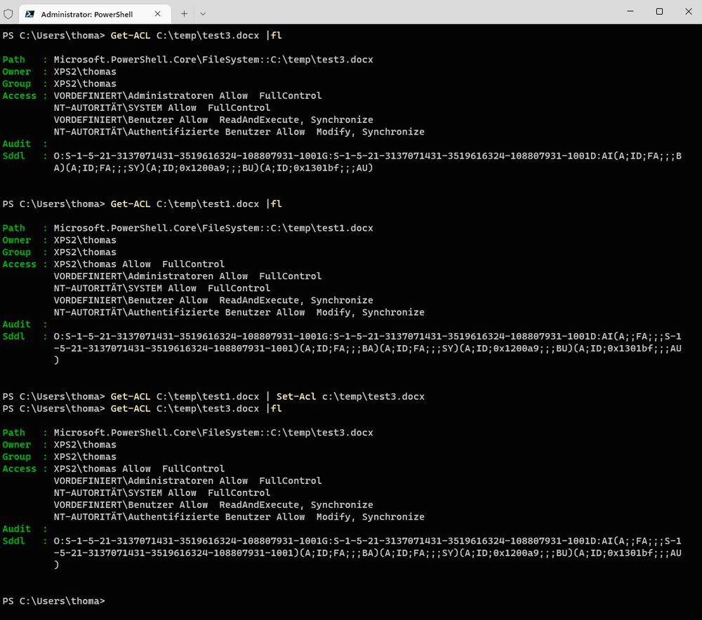 Berechtigungen in Windows mit der PowerShell steuern || Bild 3 / 8