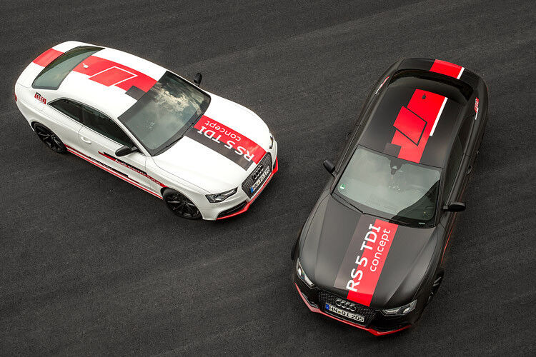... zwei Modelle des Diesel-Sportlers dabei. Mit den Prototypen will Audi zeigen, was aus dem Selbstzünder nach künftigem Stand der Technik herauszuholen ist. (Foto: Alexander Herold)