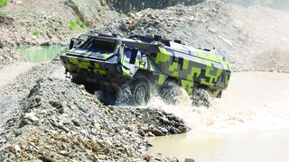 Dillinger is the only supplier in Germany to be comprehensively approved in accordance with TL 2350-0000, and its Difender armor steels cover almost all of the Bundeswehr's requirements. The picture shows the Fuchs armored transport vehicle. (Source: Rheinmetall)