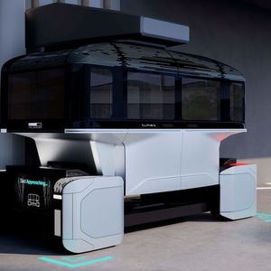 Mit dem Taxi-Modul könnten die Fahrgäste dann weiter fahren.(Bild:  Italdesign)