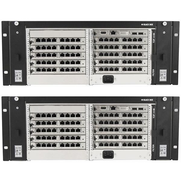 Der Servswitch DKM FXC erlaubt nach Herstellerangaben beliebige Konstellationen der Kreuzschiene. (Bild: Black Box)