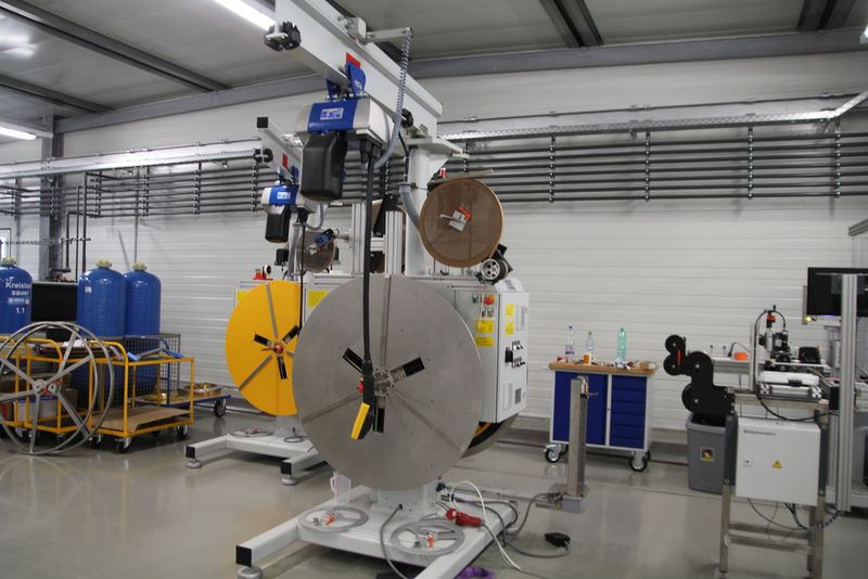 Auf- und Abwickelhaspel für die Bänder. (Bild: Itasse)