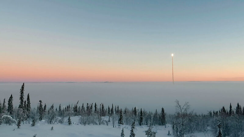 Bilderbuchstart von TEXUS 53 am 23. Januar 2016 in Kiruna (Bild: DLR (CC-BY 3.0))