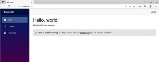 Starten einer Blazor-App in Visual Studio 2022(Bild:  Joos / Microsoft)