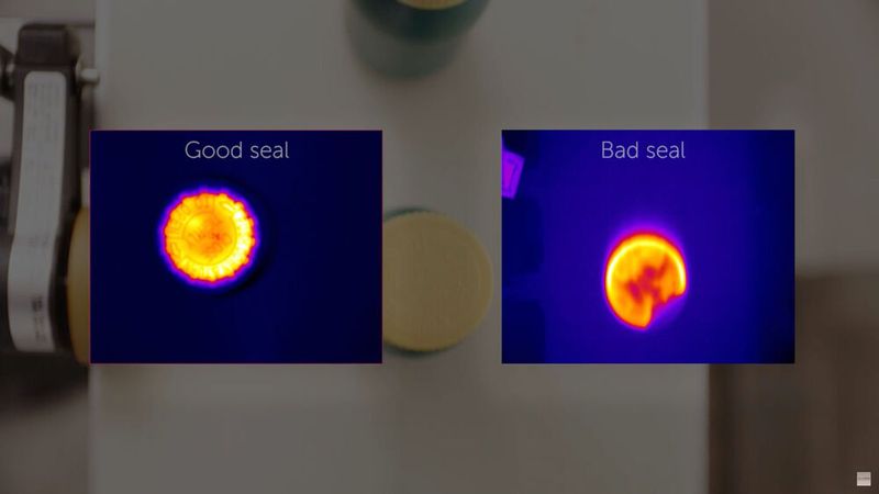Beispiel einer guten und einer schlechten Versiegelung. (Bild: Teledyne Flir)