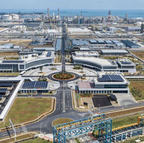 Aerial view of the BASF production site in Zhanjiang, China. (Source:  BASF)