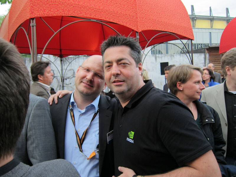 Horst Günther (l.), ZOTAC, mit Thorsten Doege, NVIDIA (Bild: IT-BUSINESS)