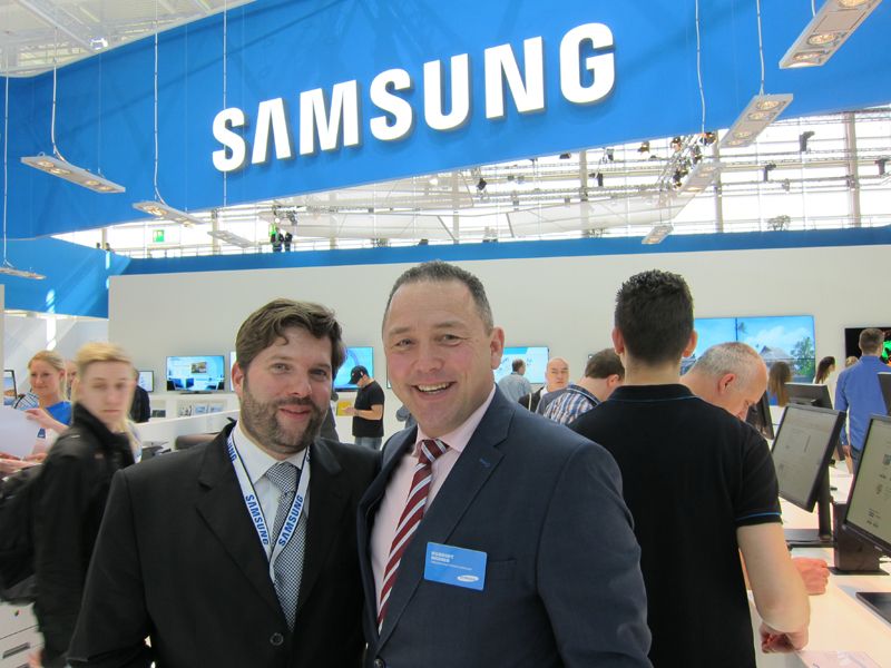 (v. l.) Stephan Hampel und Norbert Minner, Samsung (Bild: IT-BUSINESS)