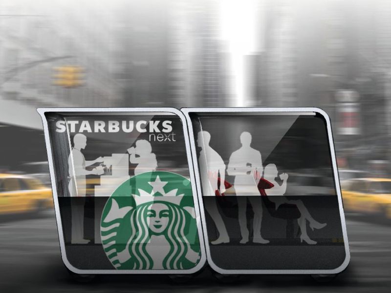 CEO Gecchelin hat verschiedene Visionen vom Einsatz der elektrifizierten Pods: zum Beispiel als fahrbares Café ... (Next Future Transportation)