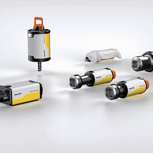 Das Portfolio elektrischer Aktuatoren wird um den eSEA Spin, eine Gemeinschaftsentwicklung von Bosch Rexroth und Wittenstein motion control, erweitert.(Bild:  Bosch Rexroth)