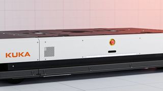 Da passt eine Menge drauf: Die mobile Plattform KMP 3000P ergänzt Kukas Portfolio im Bereich AMR. Sie kann Lasten bis zu drei Tonnen transportieren. (Kuka)