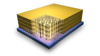 Der 3-D-Chip als Grafik (IBM) (Archiv: Vogel Business Media)
