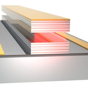 Zwei Laser werden zu einem verbunden.