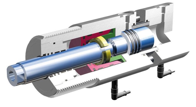 Bild 1 Verriegelungszylinder CyPull: In seiner Endlage aktiviert sich automatisch eine Kraftüberhöhung mit gleichzeitiger formschlüssiger Verriegelung. (Archiv: Vogel Business Media)