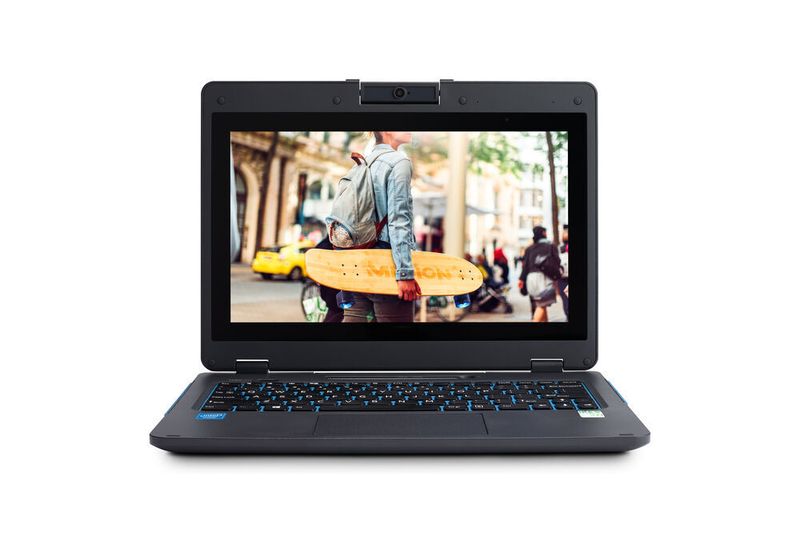 Das Medion Akoya E11203 ist ein robustes 11,6-Zoll-Convertible für die Grundschule. Es ist mit einer drehbaren Webcam ausgestattet. (Medion)
