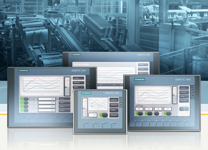 Zudem gehört die neue Generation von Bediengeräten für einfache Anwendungen, die Simatic HMI Basic Panels, zum TIA-Portfolio. (Bild: Siemens)