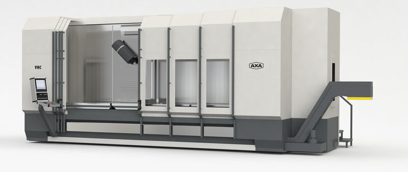 Das Unternehmen entwickelt Maschinen wie dieses VHC-Fahrständer-Bearbeitungszentrum. (Bild: AXA)
