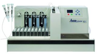 Das AcceClean von LCTech, zur schnellen und günstigen automatisierten Bearbeitung von Immunoaffinitäts-Säulen. (Archiv: Vogel Business Media)
