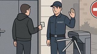 Eine funktionierende Zugangskontrolle verhindert unbefugtes Betreten und schützt wirksam vor Diebstahl, Sabotage und Vandalismus. (Bild: KI-generiert)