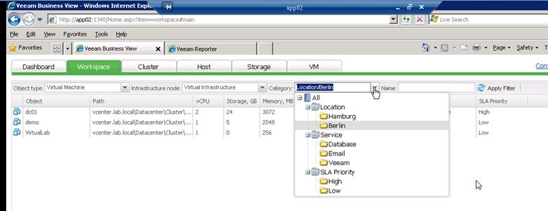 Die Grundlage für die Ansichten in Business View stellen die Kategorien dar. Der Fachbereich kann diese Kategorien wahlfrei nach eigenen Anforderungen aufbauen. Im Bild sind diese die Kategorien „Location“, „Service“ und „SLA Priority“. Bild: Baumeister (Archiv: Vogel Business Media)